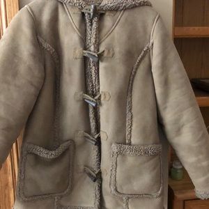 LL beans Women’s small petite tan suede coat